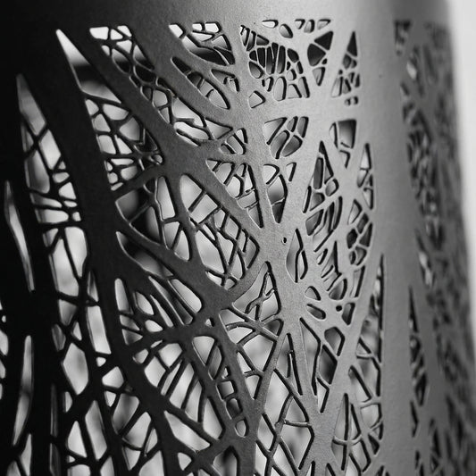 Abat-jour pour lampadaire en fer forgé noir 19 x 15 MILA