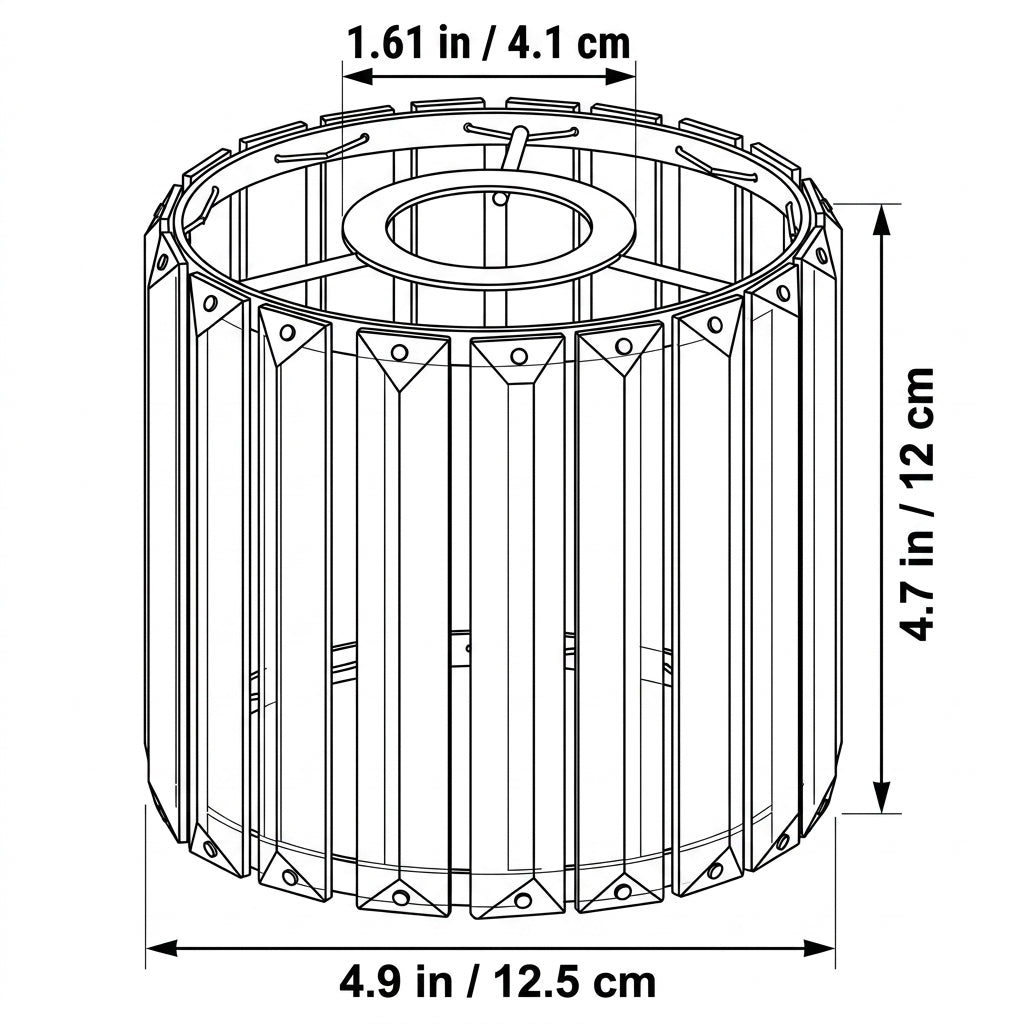 Abat-jour pour plafonnier en métal cristal ZELA