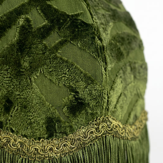 Abat-jour pour lampe de table en tissu vert SIANA