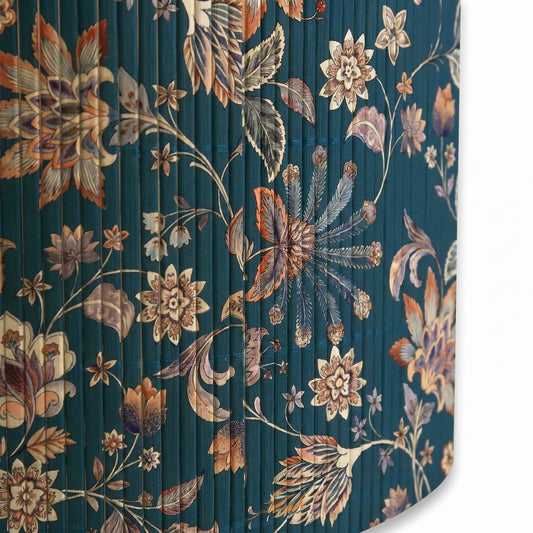 Abat-jour en bambou tressé style japonais motif botanique
