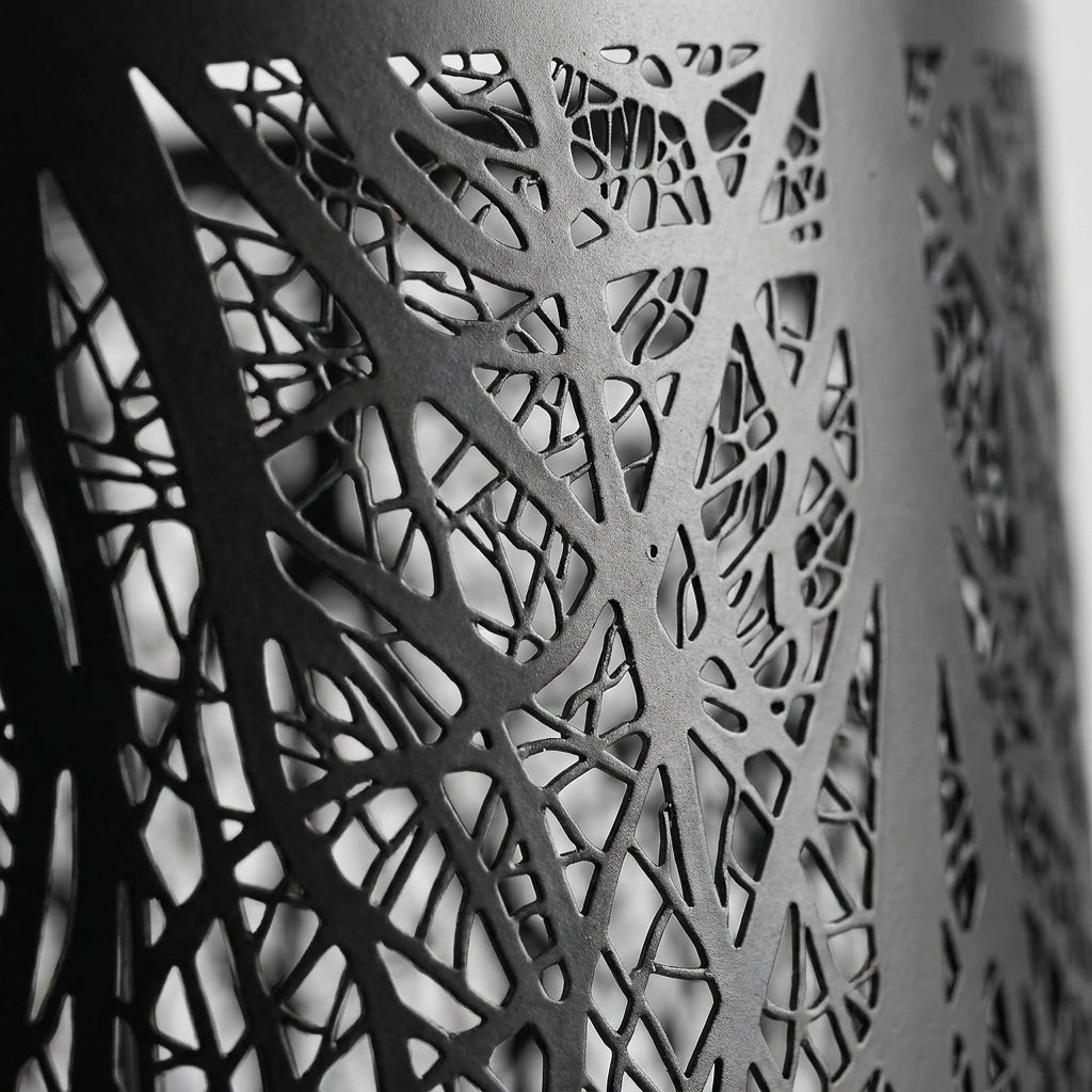 Abat-jour pour lampadaire en fer forgé noir 19 x 15 MILA