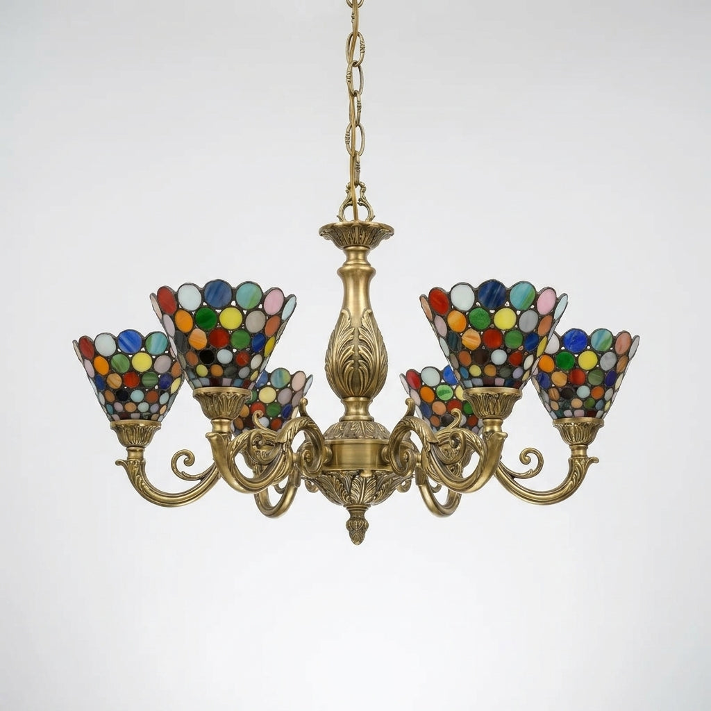 Abat-jour en verre soufflé multicolore LOUNA