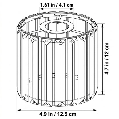 Abat-jour pour plafonnier en métal cristal ZELA