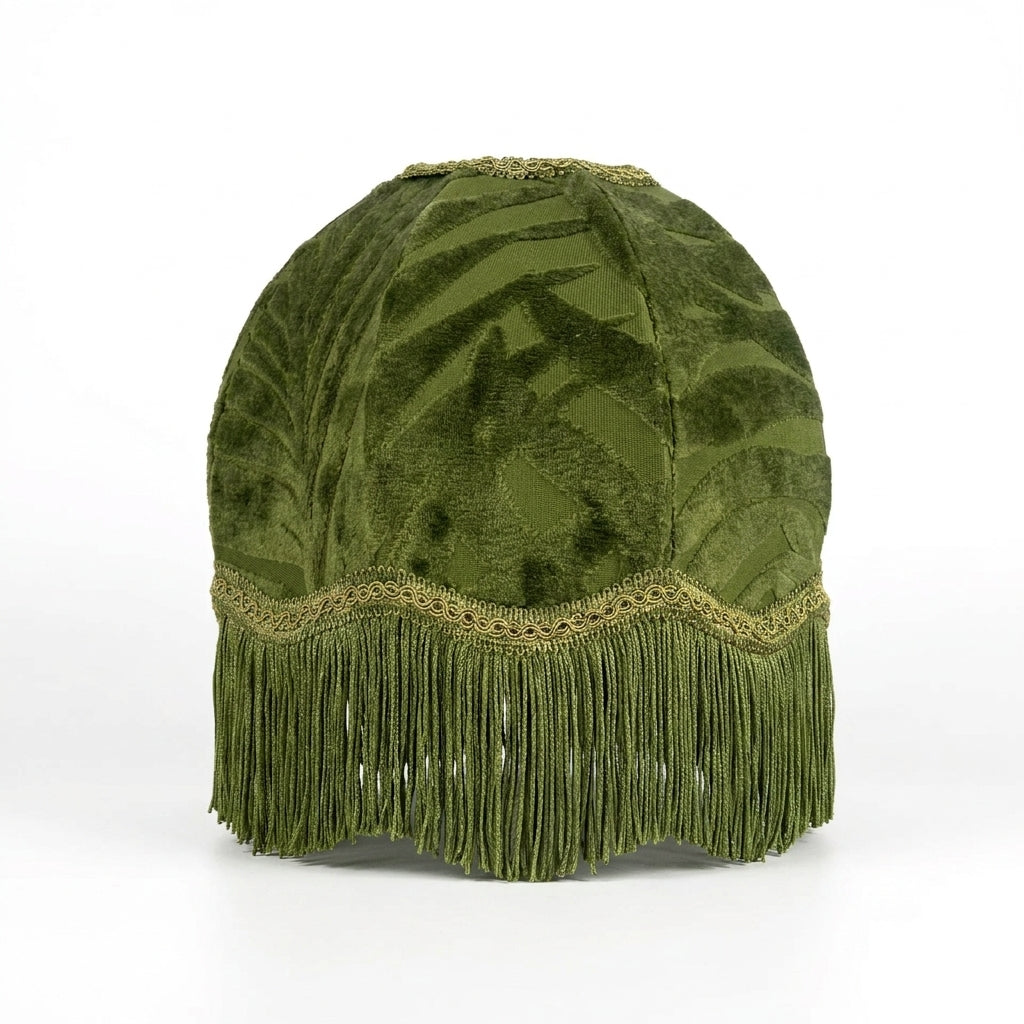 Abat-jour pour lampe de table en tissu vert SIANA