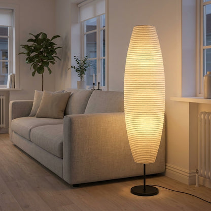 Abat-jour pour lampadaire en papier blanc KIRA
