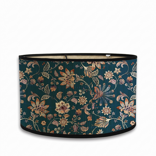 Abat-jour en bambou tressé style japonais motif botanique