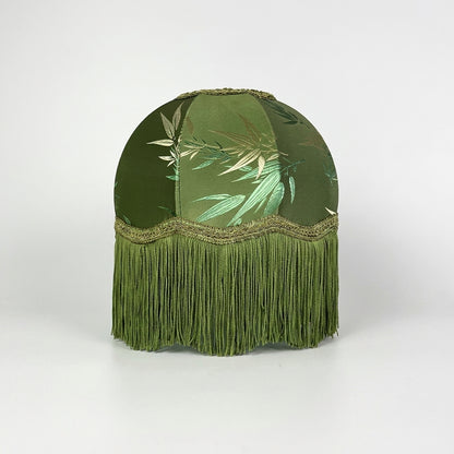 Abat-jour pour lampe de table en satin vert ANITA