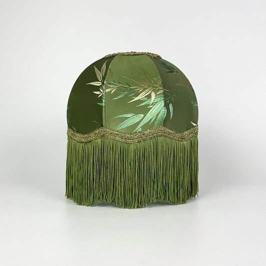 Abat-jour pour lampe de table en satin vert ANITA