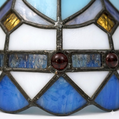 Abat-jour en verre soufflé bleu NOVA