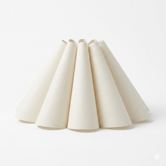 Abat-jour pour lampadaire en tissu blanc OLYA