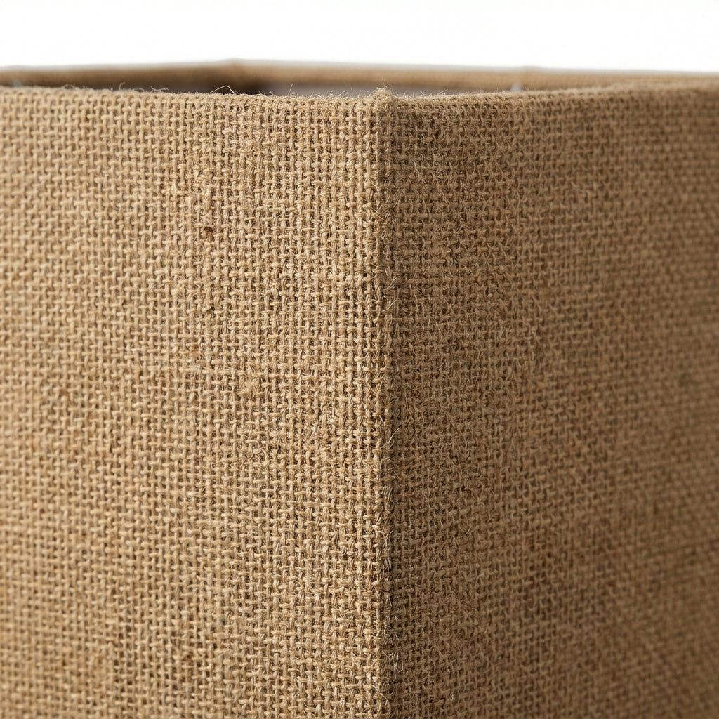 Abat-jour en lin carré beige sable