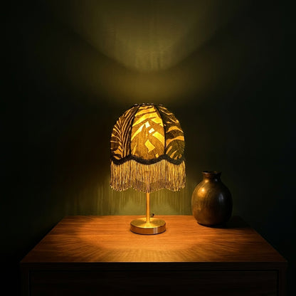Abat-jour pour lampe de table en tissu vert SIANA