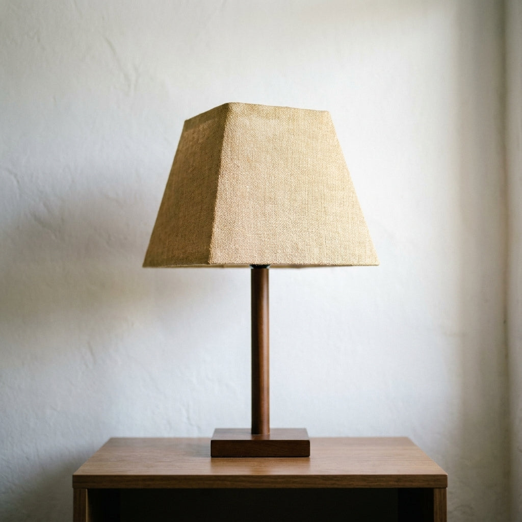 Abat-jour carré trapézoïdal Beige Sable