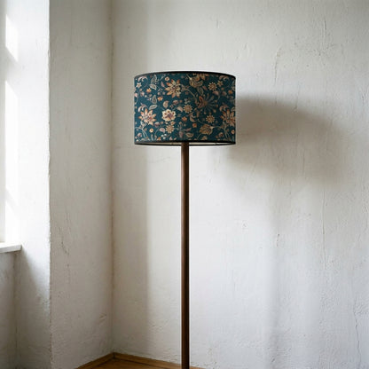 Abat-jour en bambou tressé style japonais motif botanique