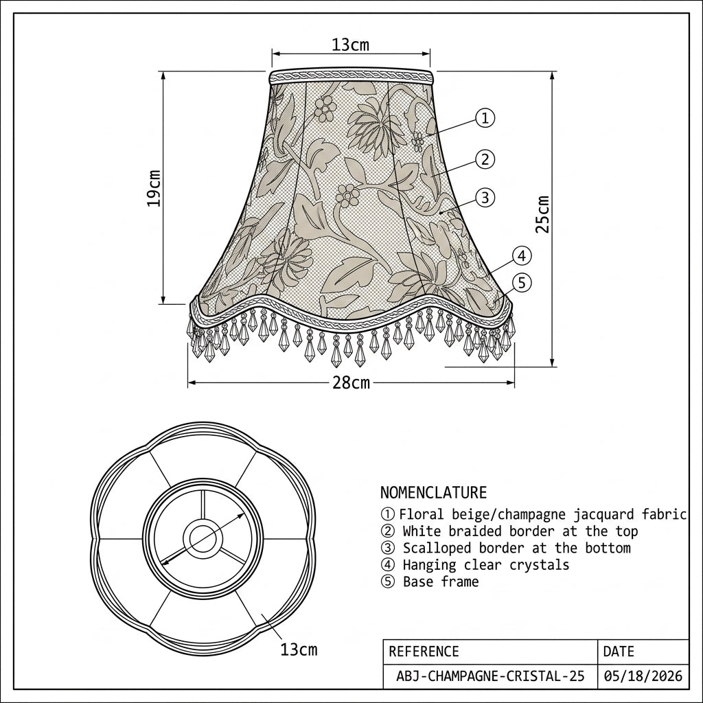 Abat-jour pour lampe de table en tissu satiné rose OLIA