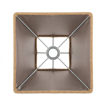 Abat-jour en lin carré beige sable