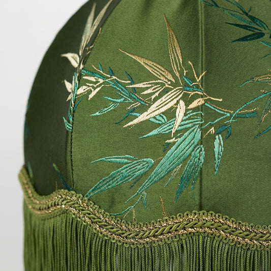 Abat-jour pour lampe de table en satin vert ANITA
