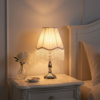 Abat-jour pour lampe de table en tissu blanc plissé ZARA