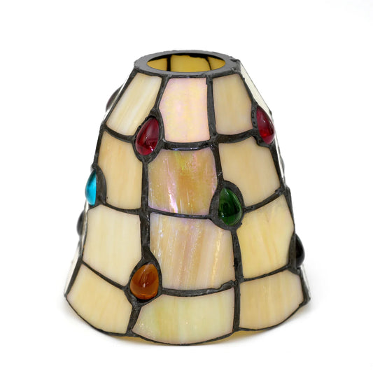 Abat-jour en verre soufflé beige ASHA