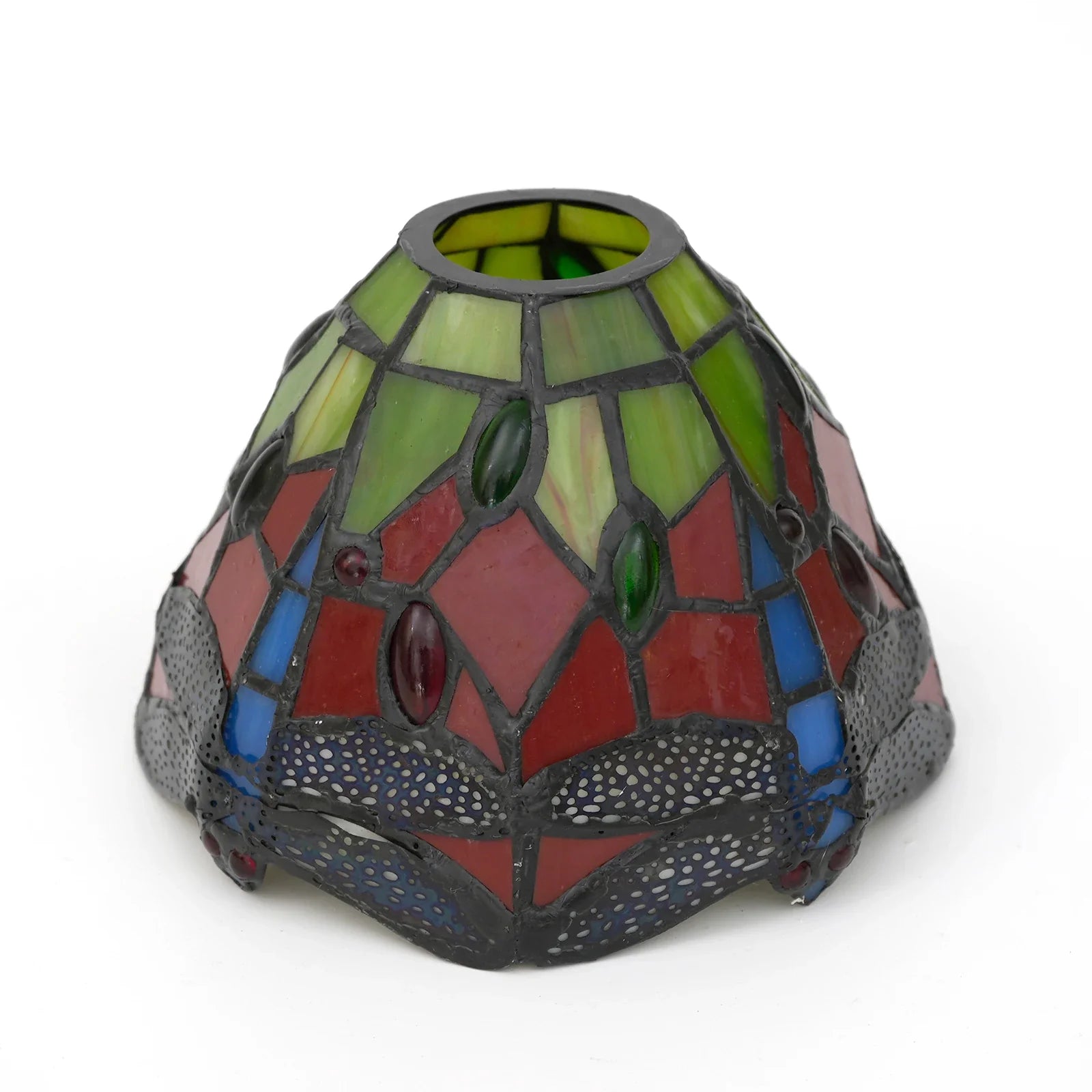 Abat-jour en verre soufflé rouge SAGE