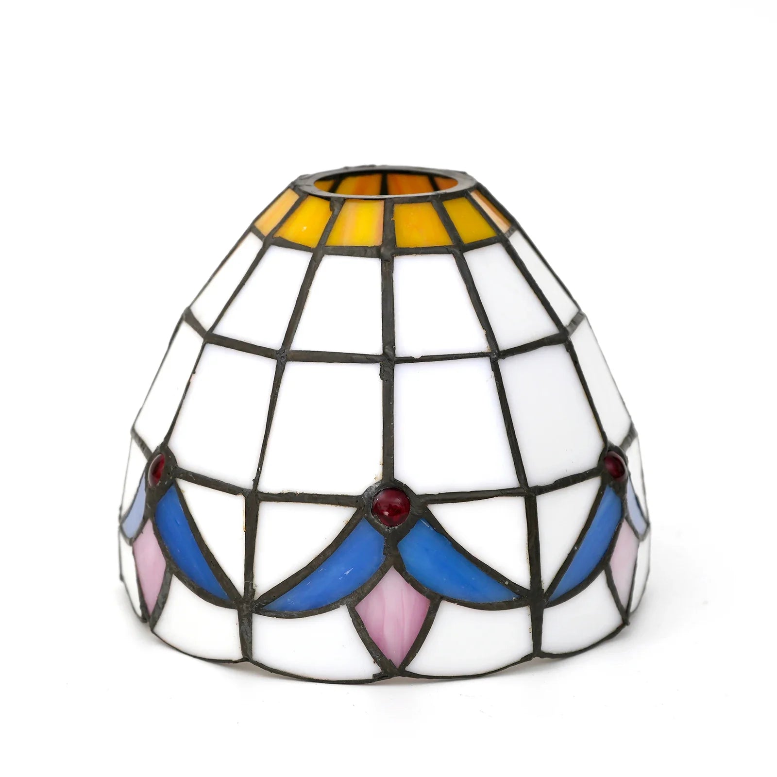 Abat-jour en verre soufflé blanc KAYA