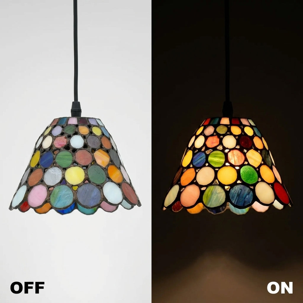 Abat-jour en verre soufflé multicolore LOUNA