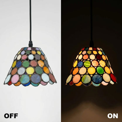 Abat-jour en verre soufflé multicolore LOUNA