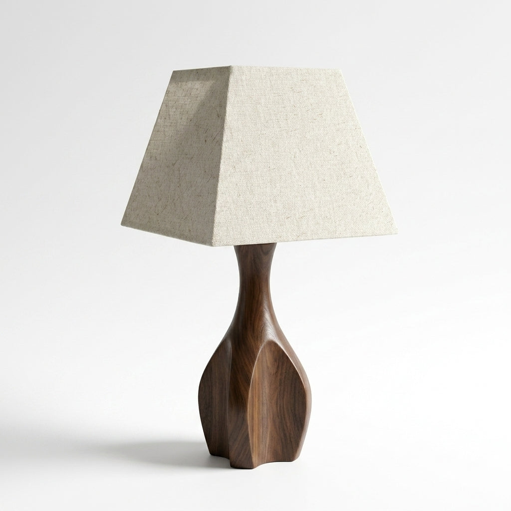Abat-jour en lin carré beige