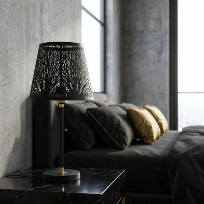 Abat-jour pour lampadaire en fer forgé noir 19 x 15 MILA