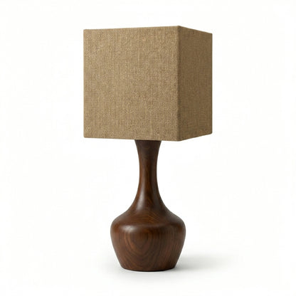 Abat-jour en lin carré beige sable