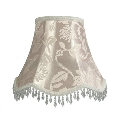 Abat-jour pour lampe de table en tissu satiné rose OLIA