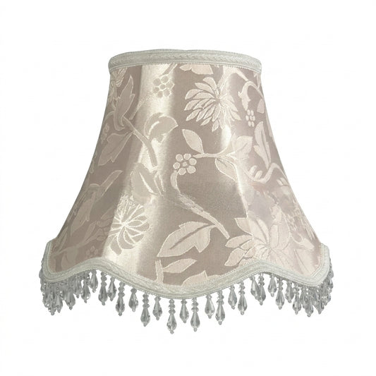 Abat-jour pour lampe de table en tissu satiné rose OLIA