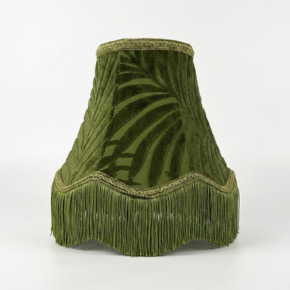 Abat-jour pour lampe de table en tissu vert LUNA