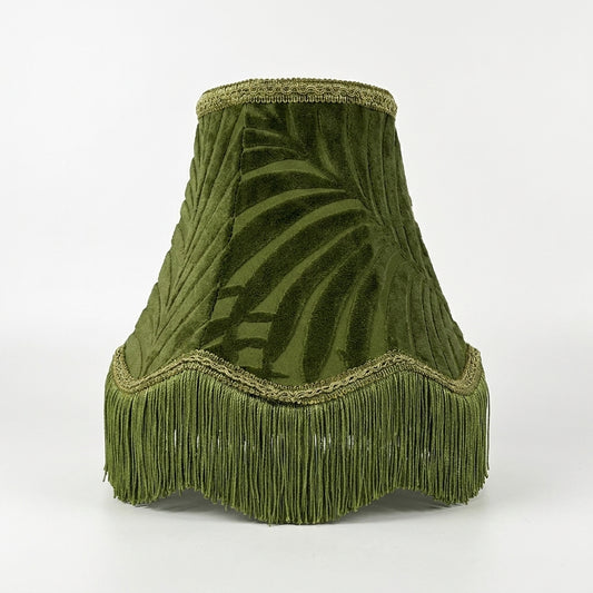 Abat-jour pour lampe de table en tissu vert LUNA