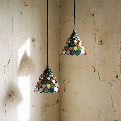 Abat-jour en verre soufflé multicolore LOUNA