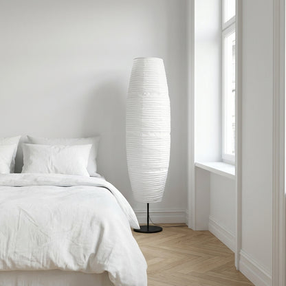 Abat-jour pour lampadaire en papier blanc KIRA
