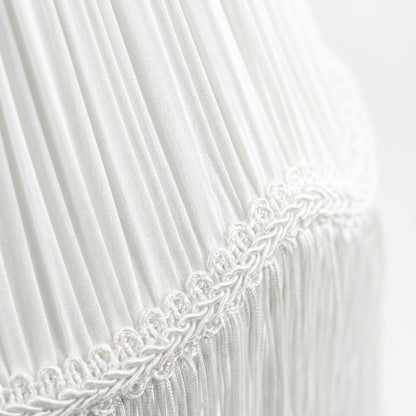 Abat-jour pour lampe de table en tissu blanc plissé ZARA