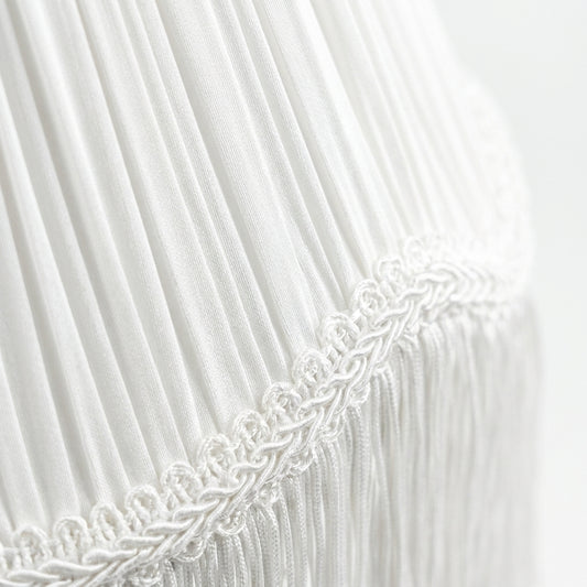 Abat-jour pour lampe de table en tissu blanc plissé ZARA