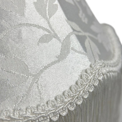 Abat-jour pour lampe de table en tissu blanc brodé NIRA