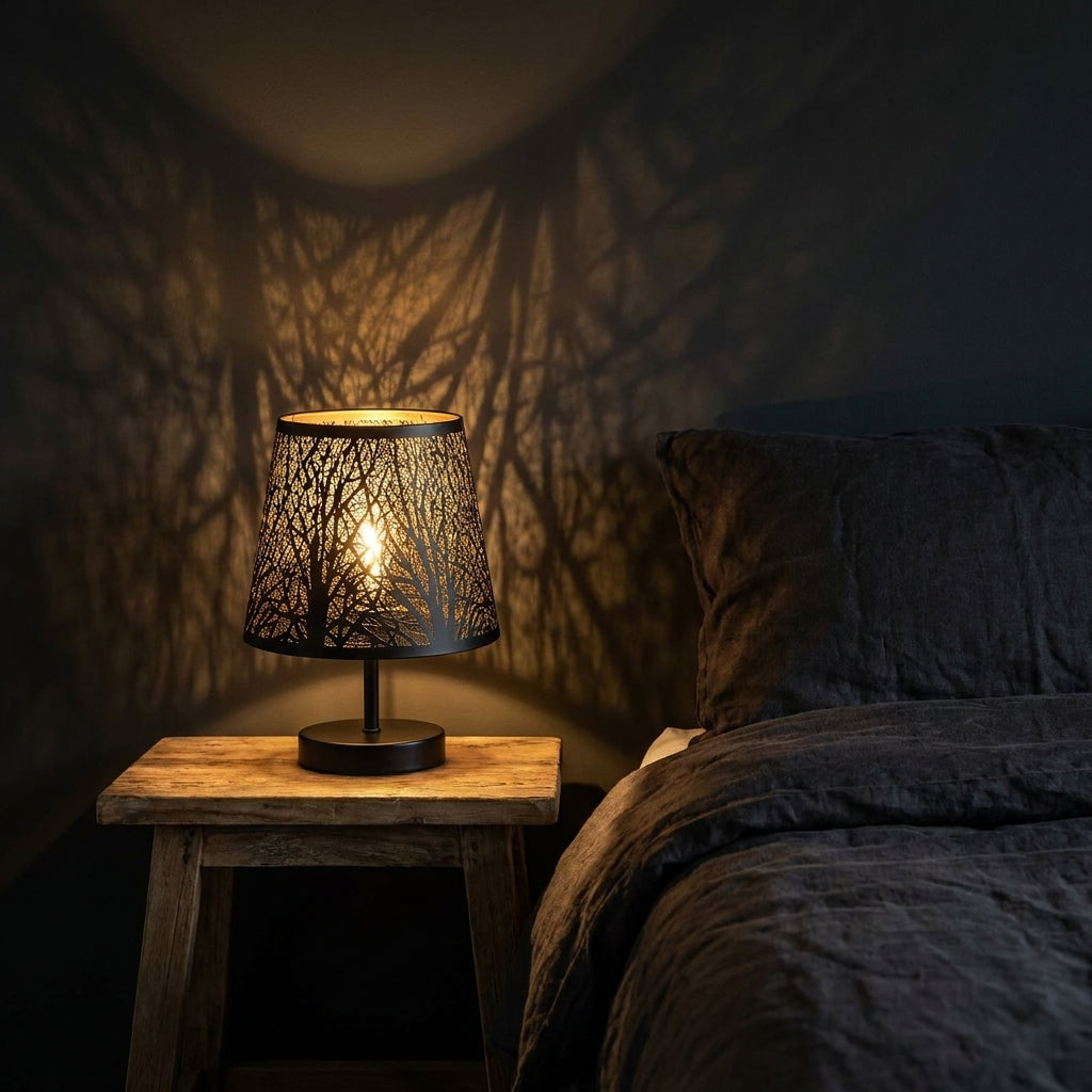 Abat-jour pour lampadaire en fer forgé noir 19 x 15 MILA