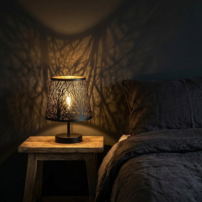 Abat-jour pour lampadaire en fer forgé noir 19 x 15 MILA