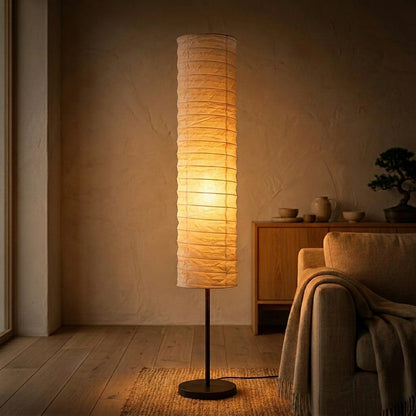 Abat-jour en papier pour lampadaire blanc SAGE