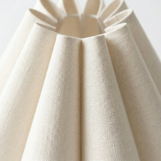Abat-jour pour lampadaire en tissu blanc OLYA