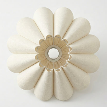 Abat-jour pour lampadaire en tissu blanc OLYA
