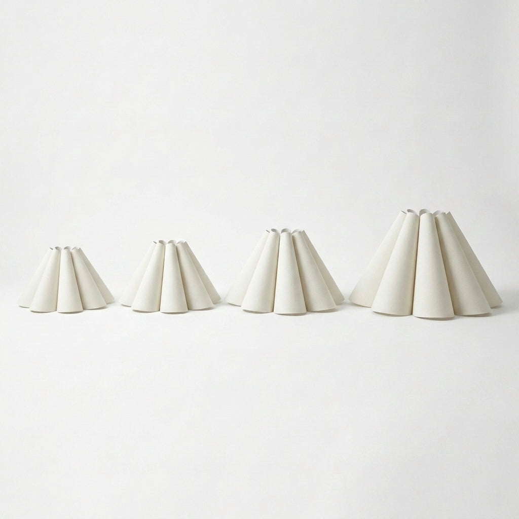 Abat-jour pour lampadaire en tissu blanc OLYA