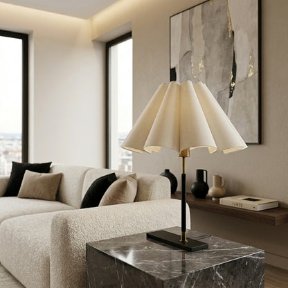 Abat-jour pour lampadaire en tissu blanc OLYA