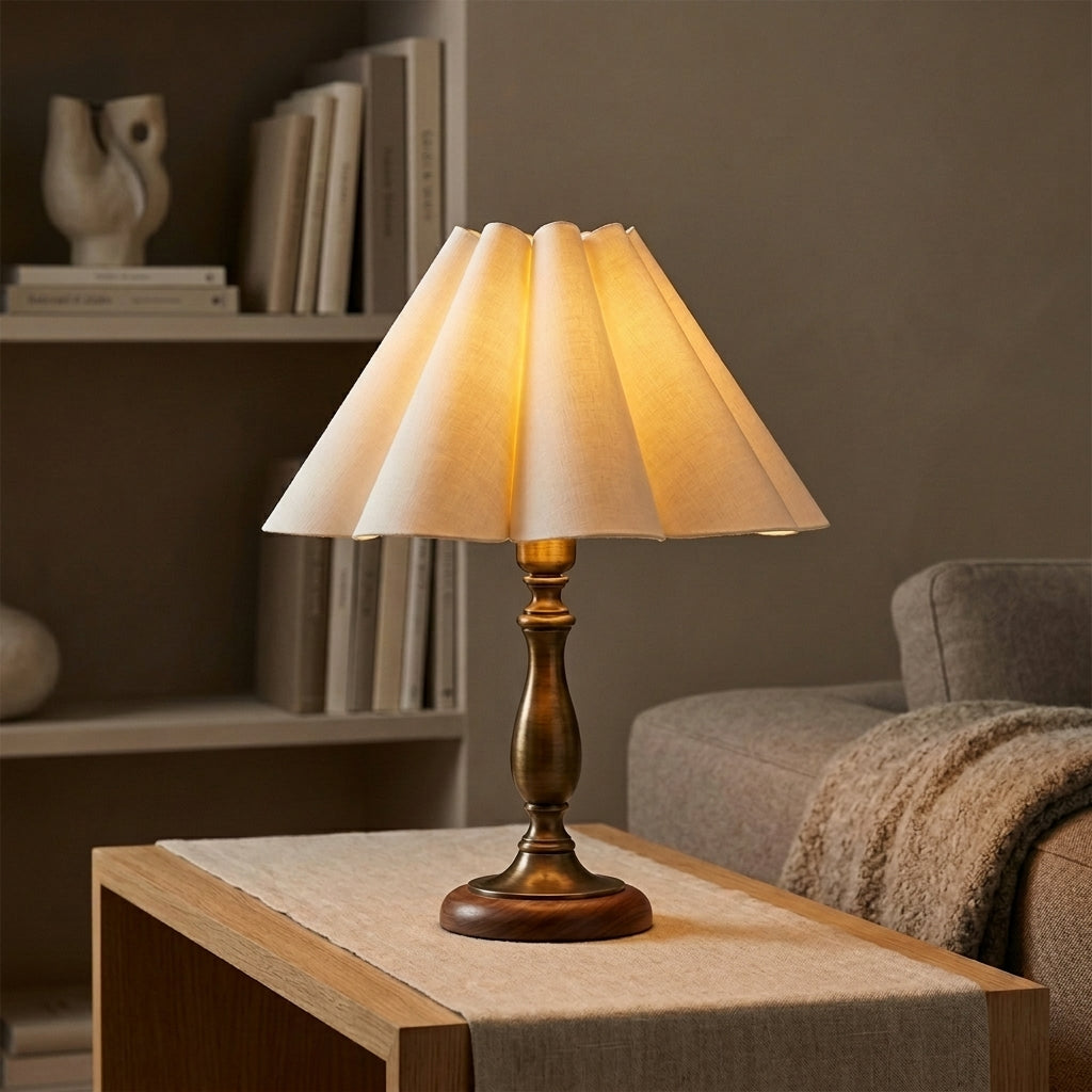 Abat-jour pour lampadaire en tissu blanc OLYA