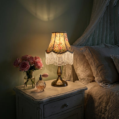 Abat-jour pour lampe de table en tissu vert MIRA